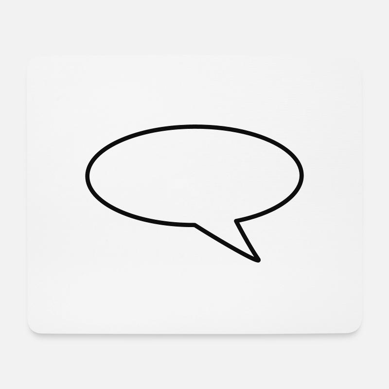 Sprechblase1_1farbig - Mousepad (Querformat) - Weiß