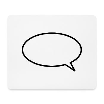 Sprechblase (rund) - Mousepad (Querformat) - Weiß - Vorne
