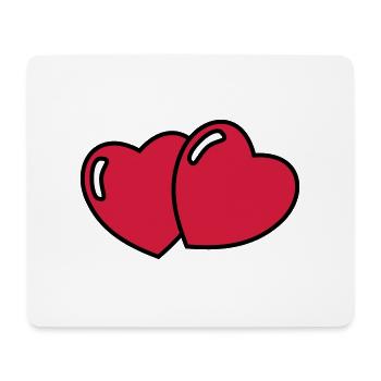 heart - Mouse Pad (horizontal) - white - Front