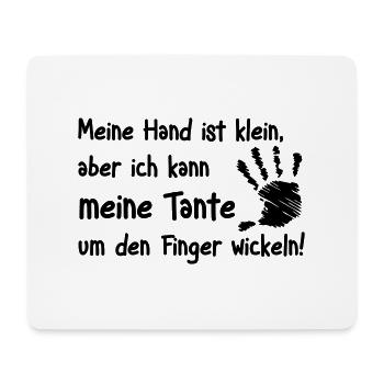Tante um den Finger wickeln - Mousepad (Querformat) - Weiß - Vorne