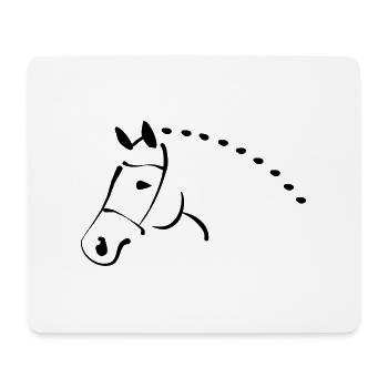 equitation - Tapis de souris (format paysage) - blanc - Devant