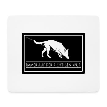 Fährtenhund - Mousepad (Querformat) - Weiß - Vorne