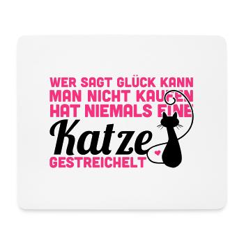 Katze: Glück kann man kaufen - Mousepad (Querformat) - Weiß - Vorne