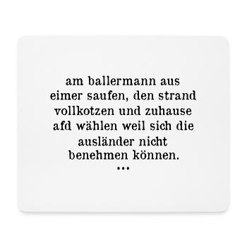 afd wählen - Mousepad (Querformat) - Weiß - Vorne