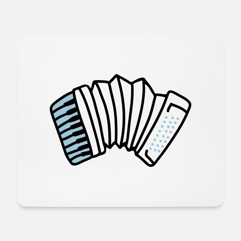 Akkordeon - Mousepad (Querformat) - Weiß