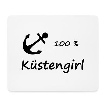 100 % Küstengirl - Mousepad (Querformat) - Weiß - Vorne