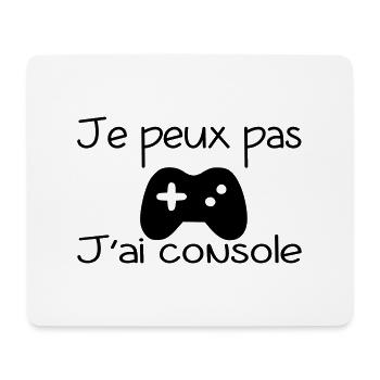 JE PEUX PAS JAI CONSOLE - Tapis de souris (format paysage) - blanc - Devant