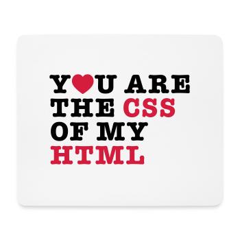 you are the css of my html - Mousepad (Querformat) - Weiß - Vorne