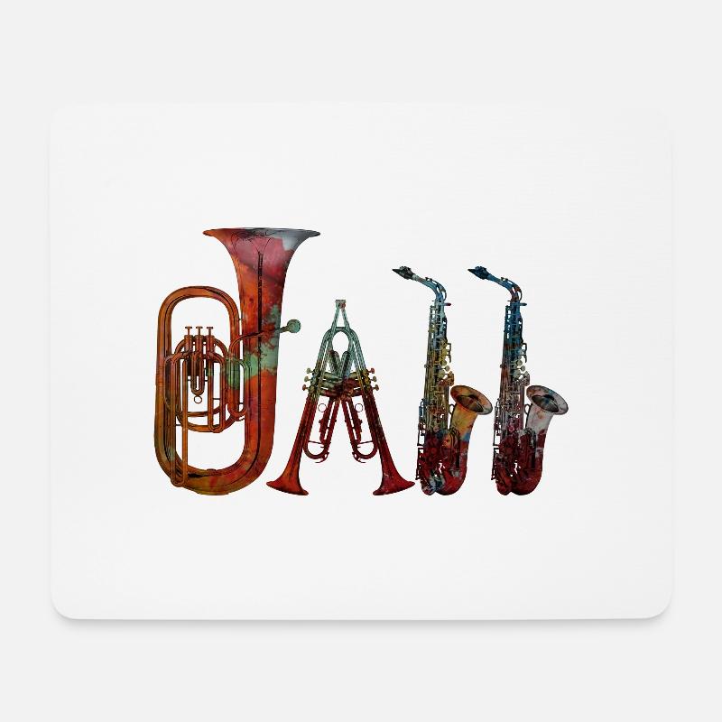 Jazz - Mousepad (Querformat) - Weiß