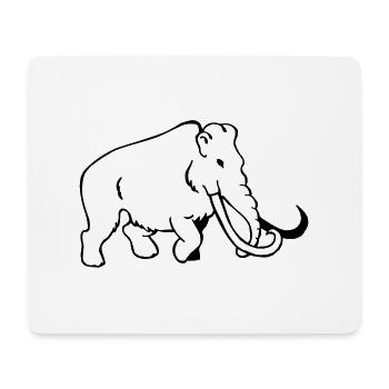Mammut - Mousepad (Querformat) - Weiß - Vorne