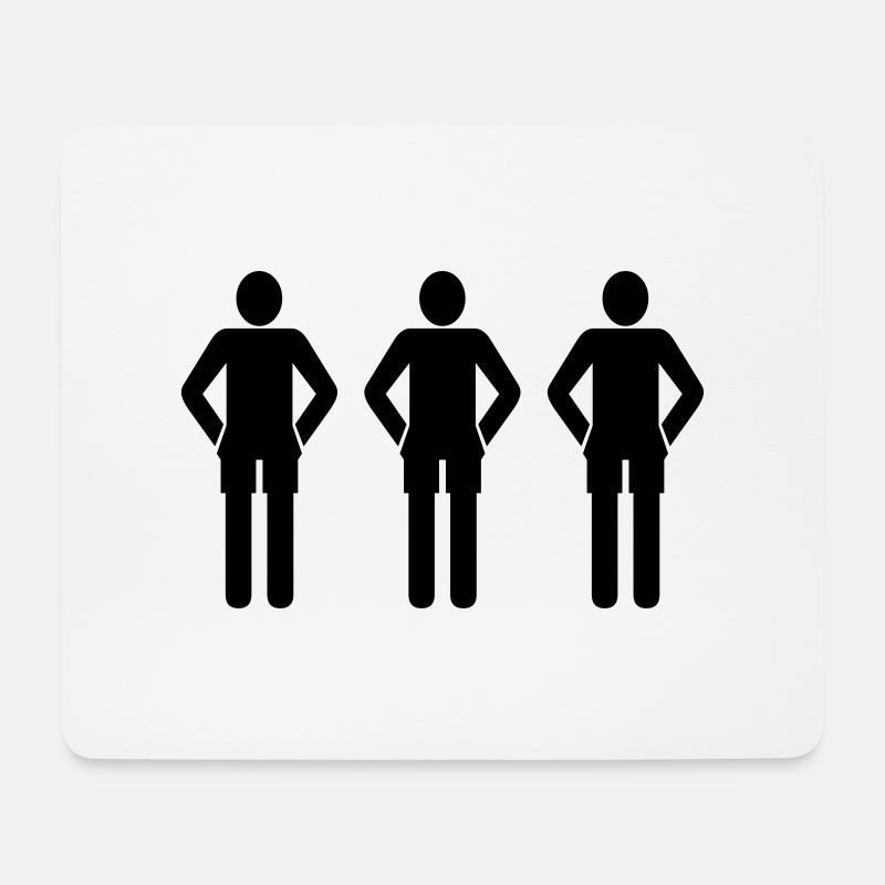 3schwarz - Mousepad (Querformat) - Weiß