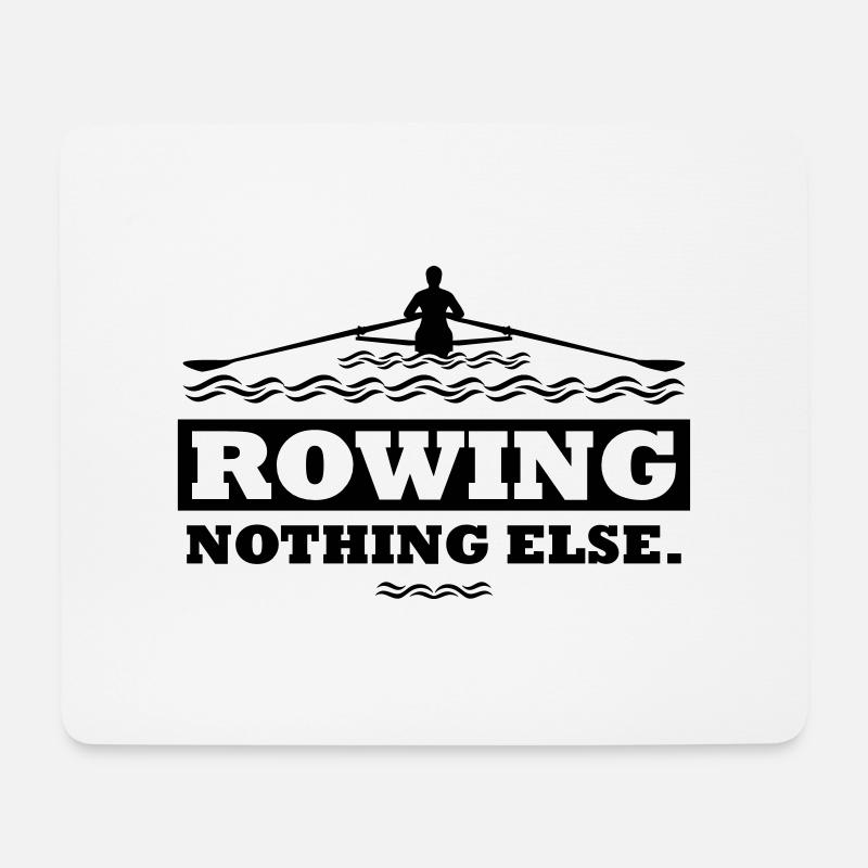 rowing nothing else Rudern Skull Boot Skiff - Mousepad (Querformat) - Weiß