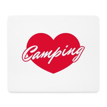 Ich liebe Camping - Mousepad (Querformat) - Weiß - Vorne