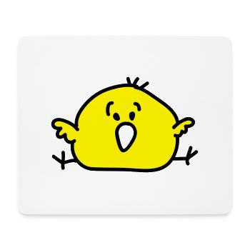 dickes Vögelchen - Mousepad (Querformat) - Weiß - Vorne