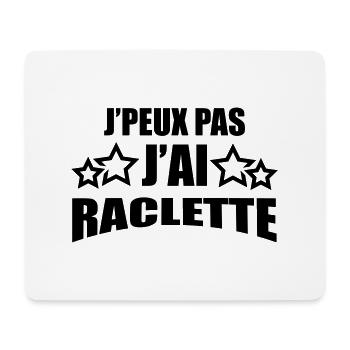 j'peux pas j'ai raclette - Tapis de souris (format paysage) - blanc - Devant