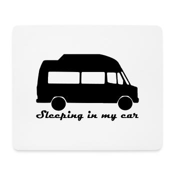 Sleeping in my car - Mousepad (Querformat) - Weiß - Vorne