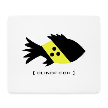 blind fish, blind goofy dork blind - Mouse Pad (horizontal) - white - Front