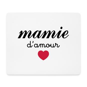 Mamie d'Amour - Tapis de souris (format paysage) - blanc - Devant