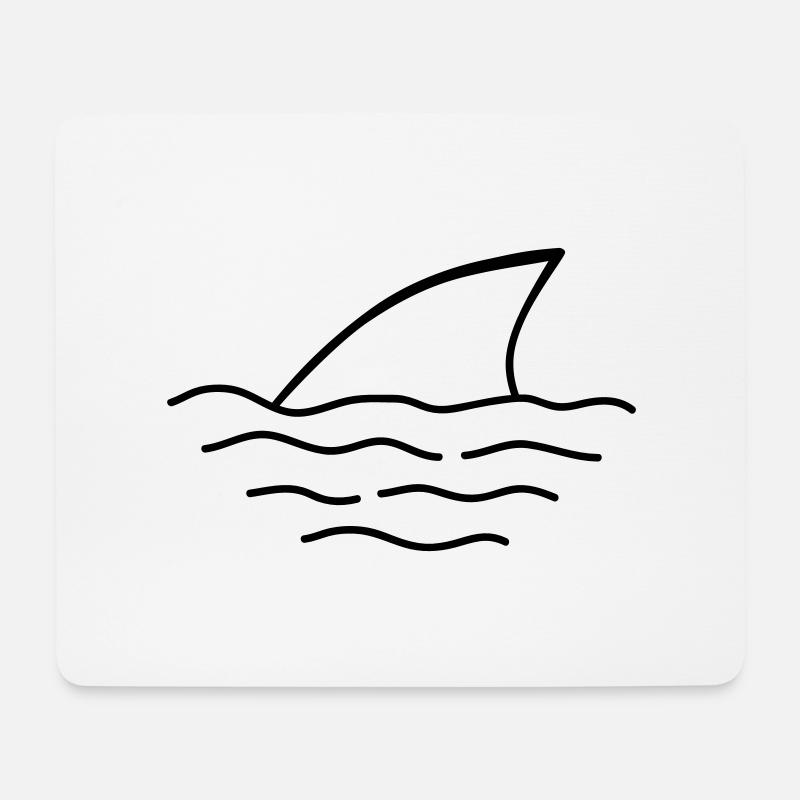 shark - Mousepad (Querformat) - Weiß