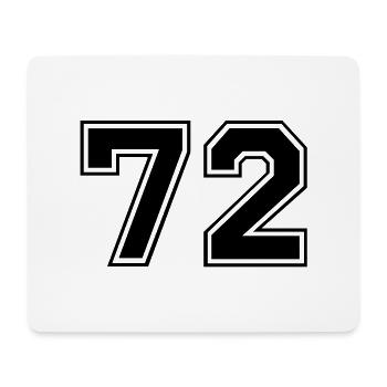72 - Mousepad (Querformat) - Weiß - Vorne