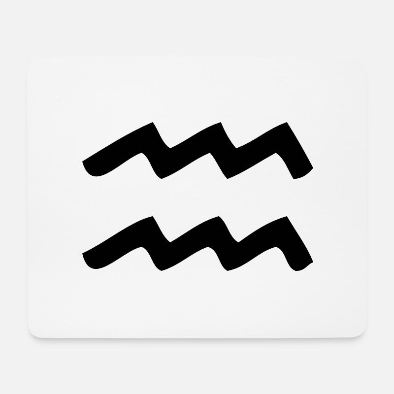 Sternzeichen Wassermann - Mousepad (Querformat) - Weiß