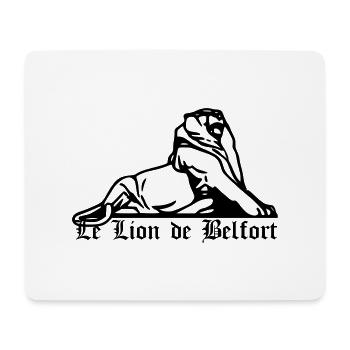 Lion de Belfort + texte gothique - Tapis de souris (format paysage) - blanc - Devant