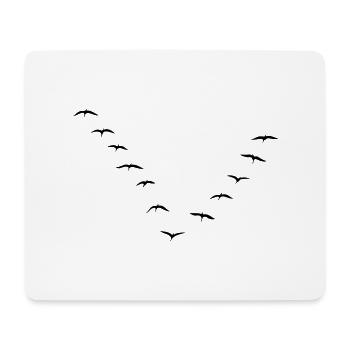 Les oiseaux migrateurs - Tapis de souris (format paysage) - blanc - Devant