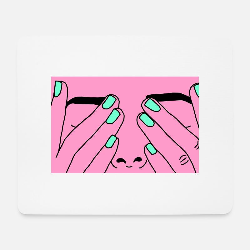 Face rose - Mousepad (Querformat) - Weiß