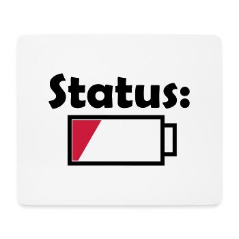 Akku Status leer - Mousepad (Querformat) - Weiß - Vorne