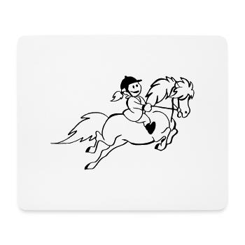 Poney - Tapis de souris (format paysage) - blanc - Devant