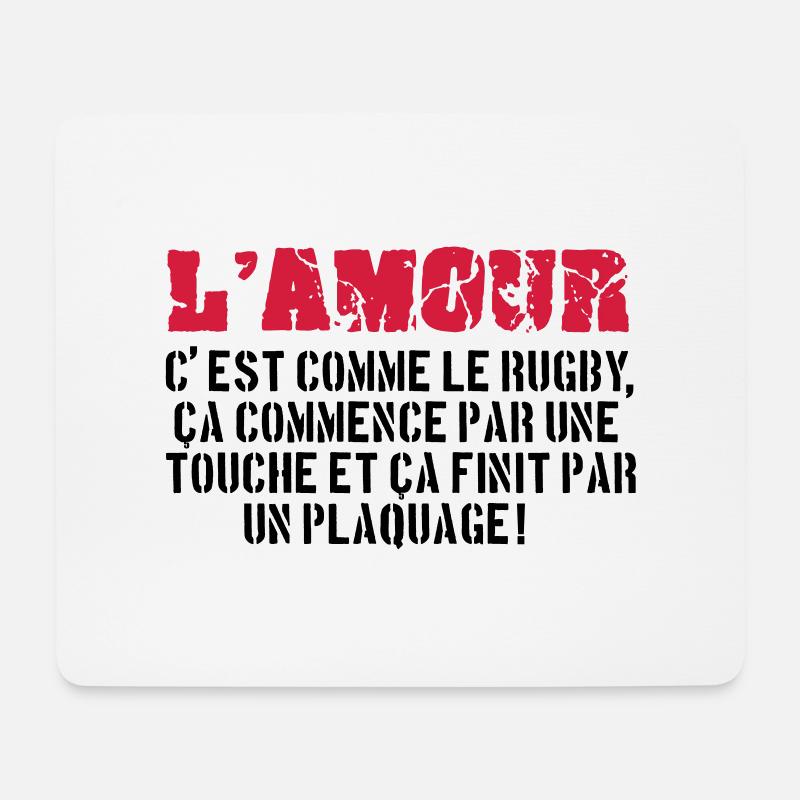 rugby - Mouse Pad (horizontal) - white