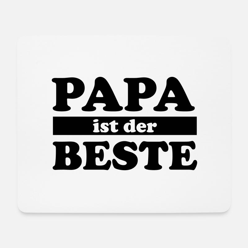 Papa ist der Beste - Mousepad (Querformat) - Weiß