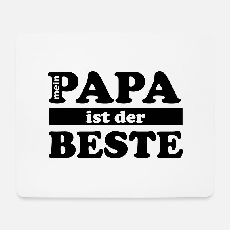 mein_papa_ist_der_beste - Mousepad (Querformat) - Weiß