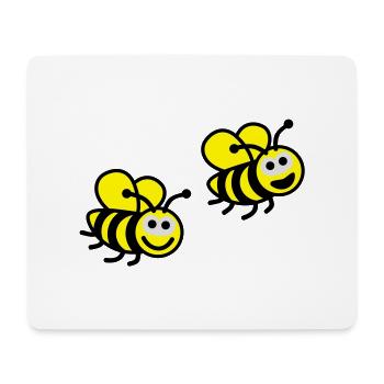 biene_bee___f3 - Tapis de souris (format paysage) - blanc - Devant