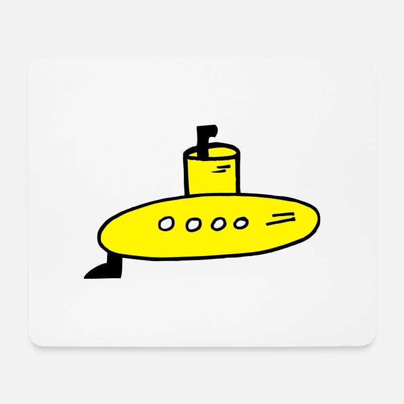 Submarine - Mousepad (Querformat) - Weiß