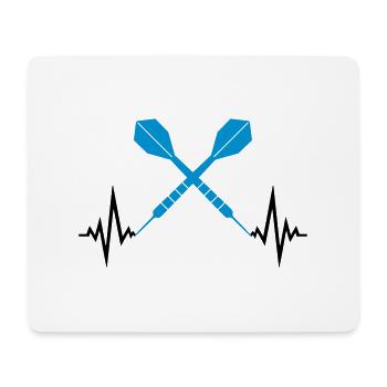 cool logo frequenz herzschlag puls text spielen da - Mousepad (Querformat) - Weiß - Vorne