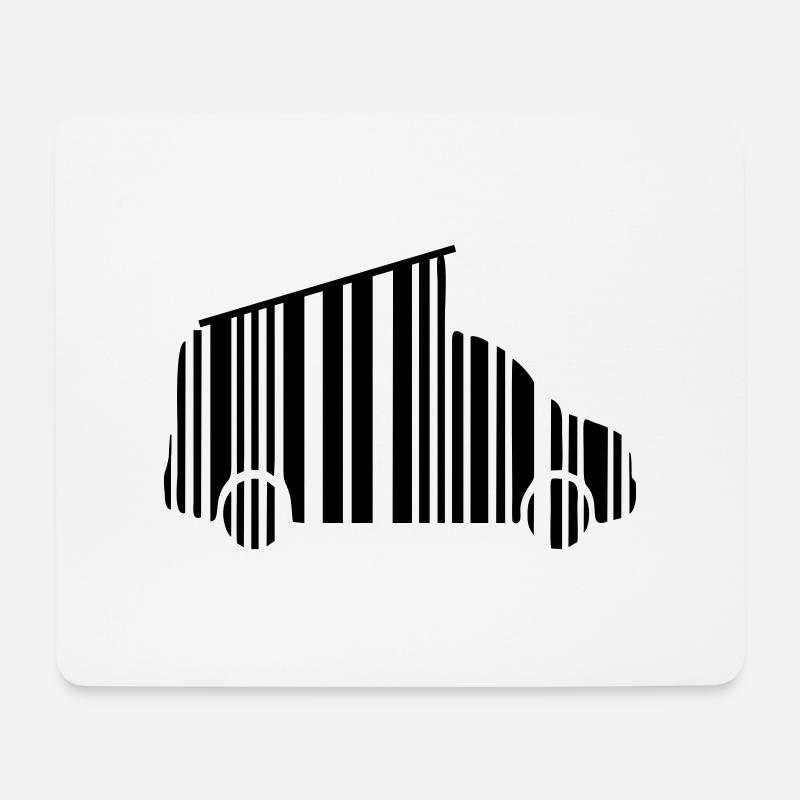 camper van dachzelt strichcode - Mousepad (Querformat) - Weiß