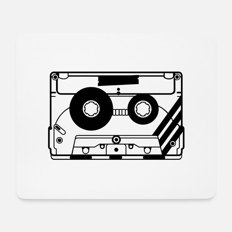 Kassette Audiokassette - Mousepad (Querformat) - Weiß