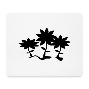 blumen - Mousepad (Querformat) - Weiß - Vorne