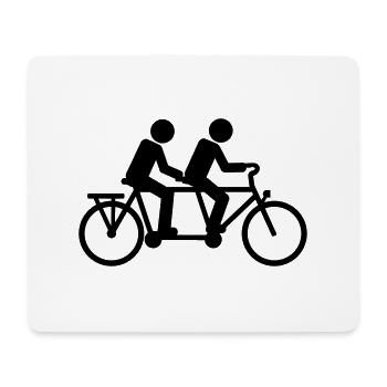 Tandem Bicycle bike - Mouse Pad (horizontal) - white - Front