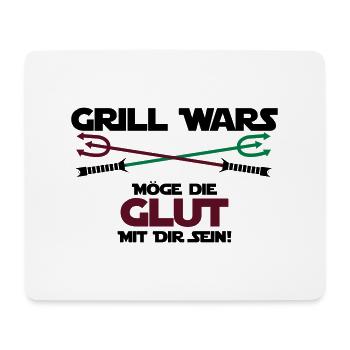 Grill Wars glow three colors - Mouse Pad (horizontal) - white - Front