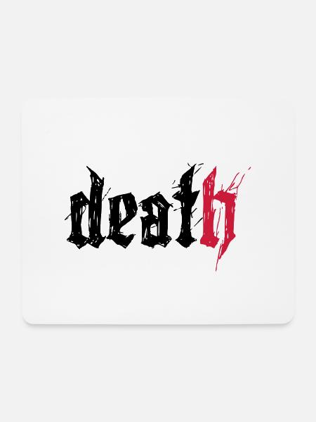 death - Mouse Pad (horizontal) - white