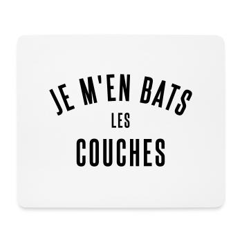couches - Tapis de souris (format paysage) - blanc - Devant