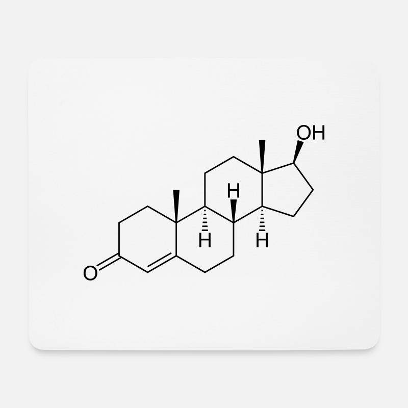 testosterone - Mousepad (Querformat) - Weiß