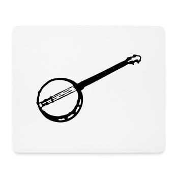musical instrument plectrum banjo - Mouse Pad (horizontal) - white - Front