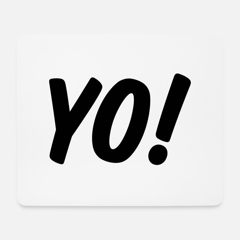 YO - Mousepad (Querformat) - Weiß