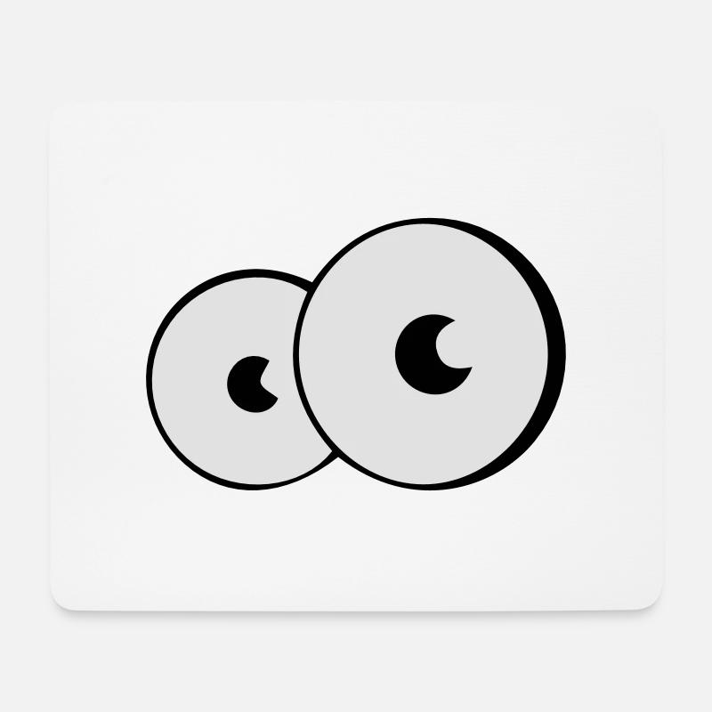Augen - Mousepad (Querformat) - Weiß