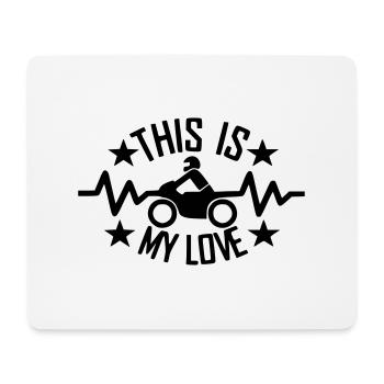 Motorradfahren ist meine Liebe - Mousepad (Querformat) - Weiß - Vorne