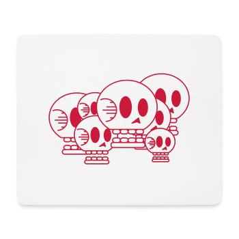 Red Skull Bunch White - Mouse Pad (horizontal) - white - Front