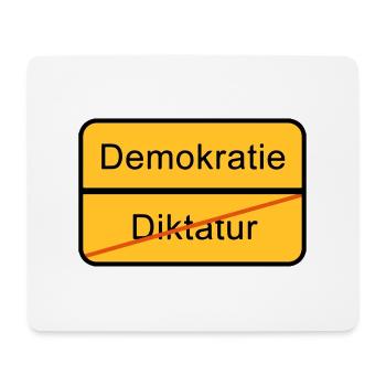 Demokratie oder Diktatur - Mousepad (Querformat) - Weiß - Vorne